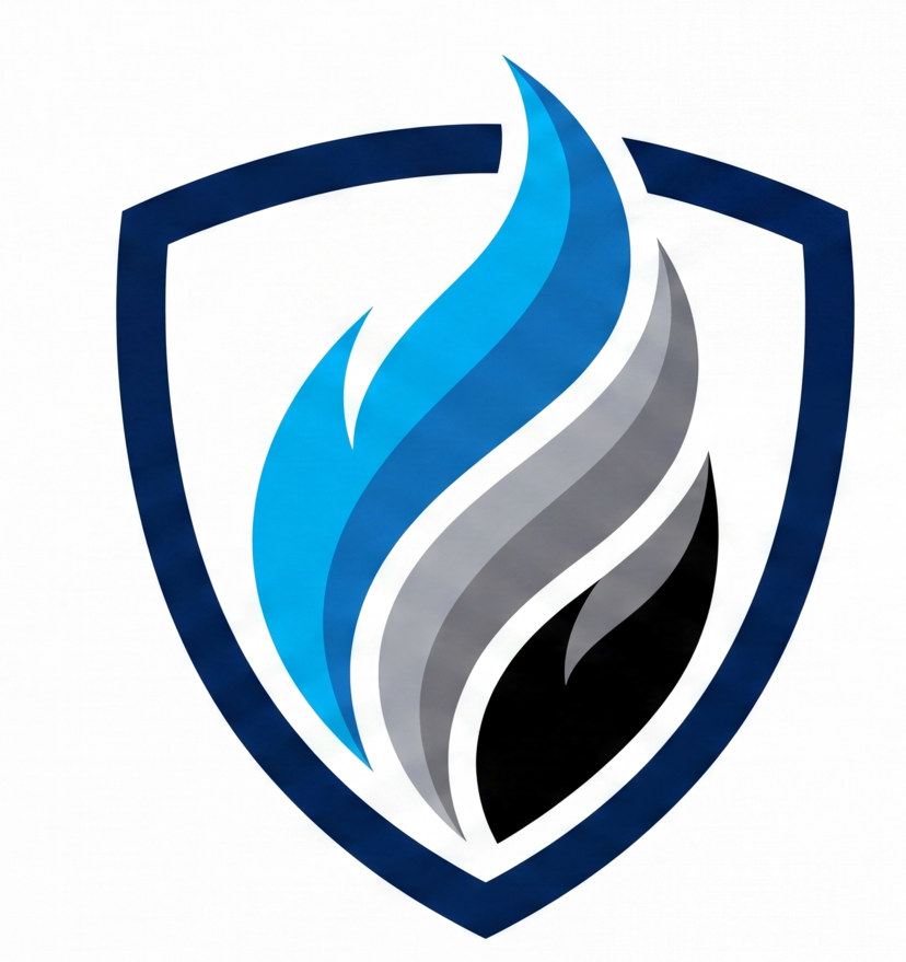 International Gas & Flame shield and flame emblem